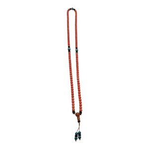 Natural Coral Turquoise & Carnelian Beaded Necklace‎ Vintage Energy